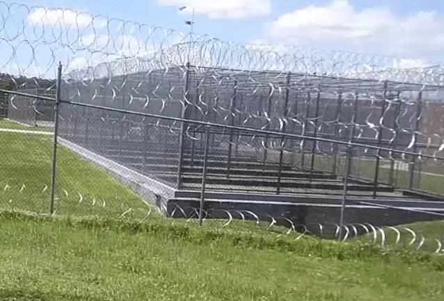 This photo shows recreational cages at Phillips State Prison, photographed by an incarcerated person in approximately May 2020. The cages are similar to those at Telfair State Prison in which Ramirez died. The family does not have access to Telfair State Prison to get photos of the cage there. Source: Susan Burns of They Have No Voice, a Facebook group for discussing issues in the Georgia state prison system.