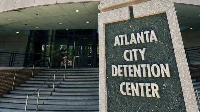 Entry sign for the Atlanta City Detention Center, home to Atlanta and Fulton County's Center for Diversion Services.