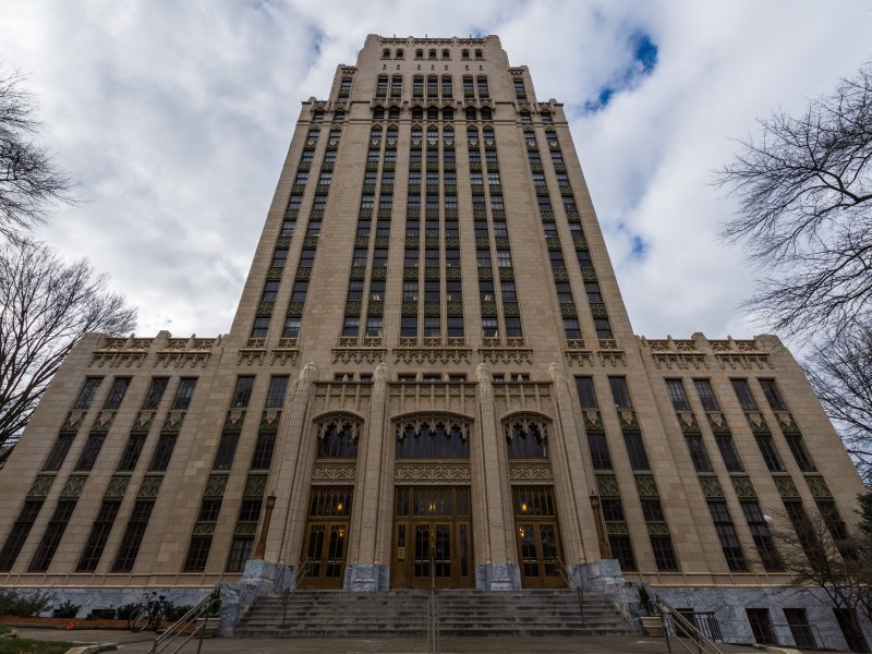 Atlanta City Hall Tower, viewed from below. Vanessa Manley