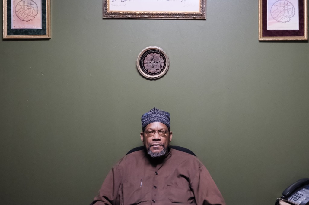 Atlanta faith leader and chaplain to the justice-impacted Muslim community, Imam Furqan Muhammad in his office at Masjid Al-Mu'Minun in Atlanta. (John Arthur Brown)