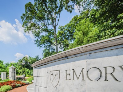 Entrance to Emory University, which recently cut it's DEI programming and terminated a faculty member for a Facebook post about the killing of Charlie Kirk.