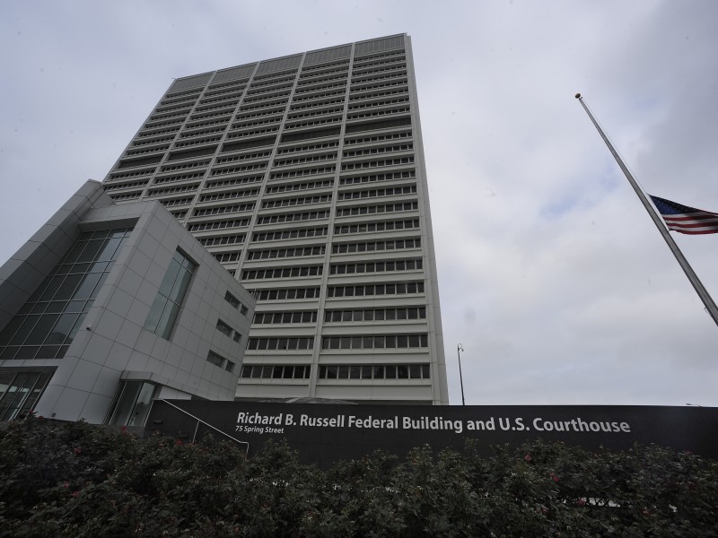 Richard B. Russell Federal Building and U.S. Courthouse where Samuel Tunick had his first appearance hearing on the charge of destruction of evidence.