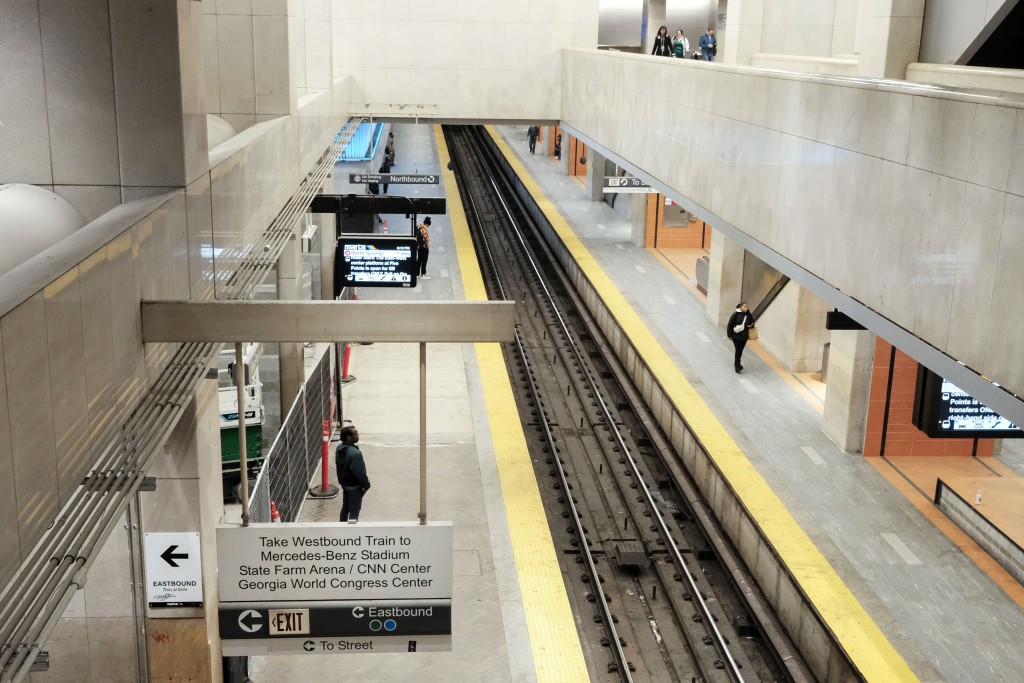 Five Points Marta Station, Northbound Platform, currently under refurbishment as part of the More MARTA program. 