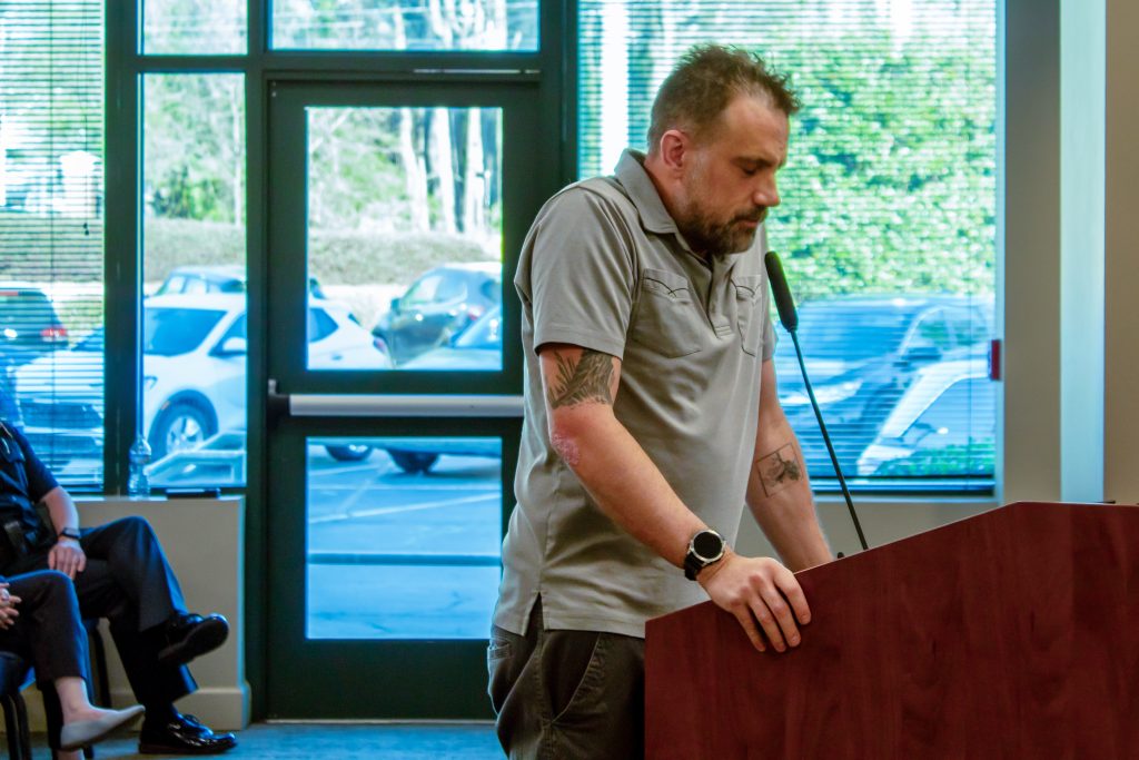 Benn Jordan gives public comment before the Dunwoody City Council and offers to pay for an independent audit of the city's surveillance technology on Monday, March 23, 2026.