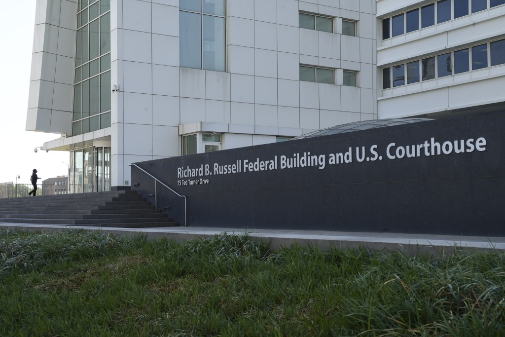 The Richard B. Russell federal courthouse in Atlanta, Georgia, where, as part of a federal NSPM-7 task force, prosecutors charged two Cop City protesters with arson.