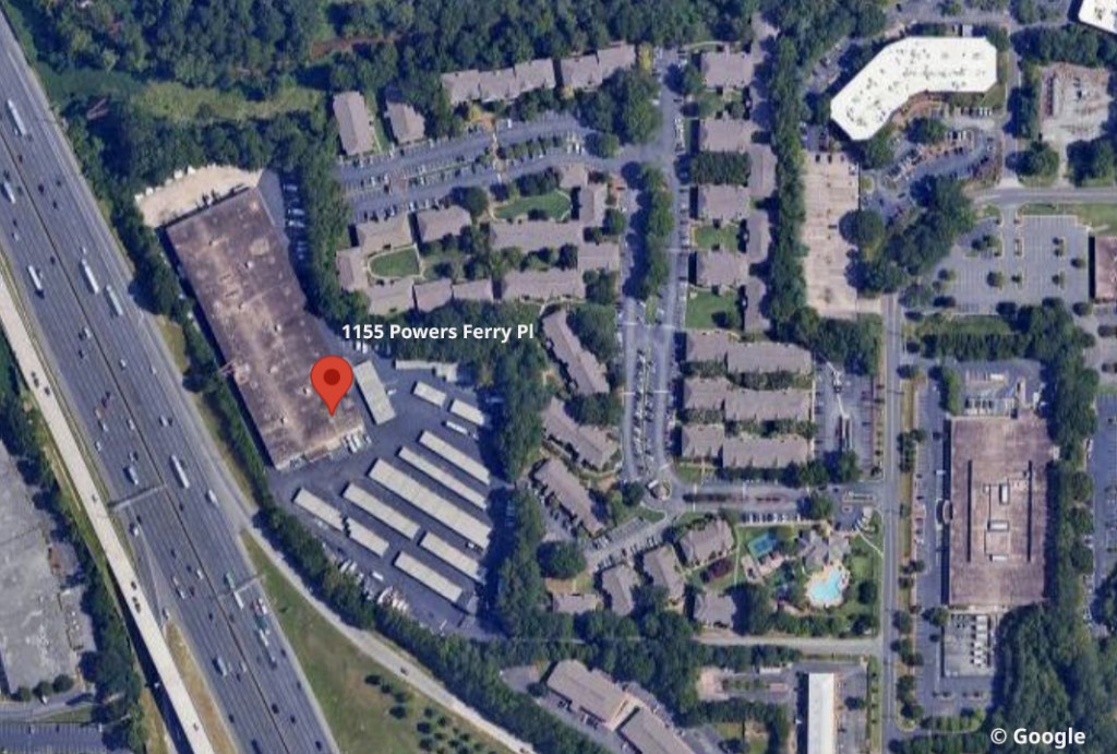 Google Maps image of 1155 Powers Ferry Place, Marietta, Georgia.