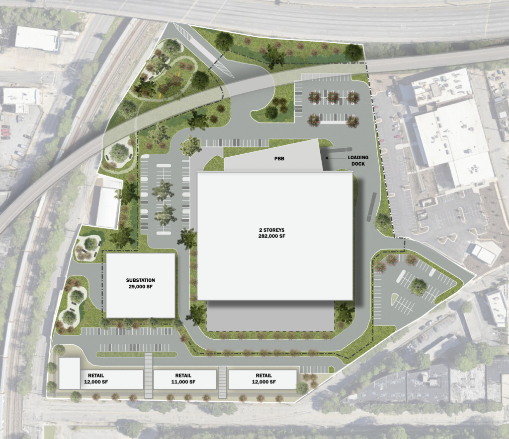 West End data center site plans by Digital Realty. 